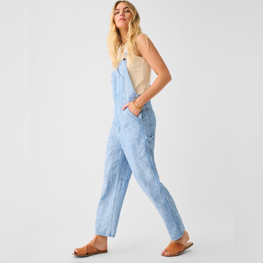 NWT Faherty Linen Mechanic Overall